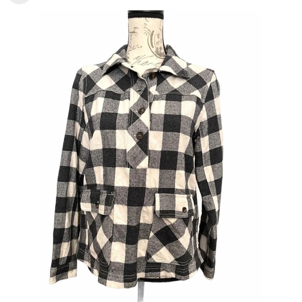 J. Crew buffalo check popover shacket